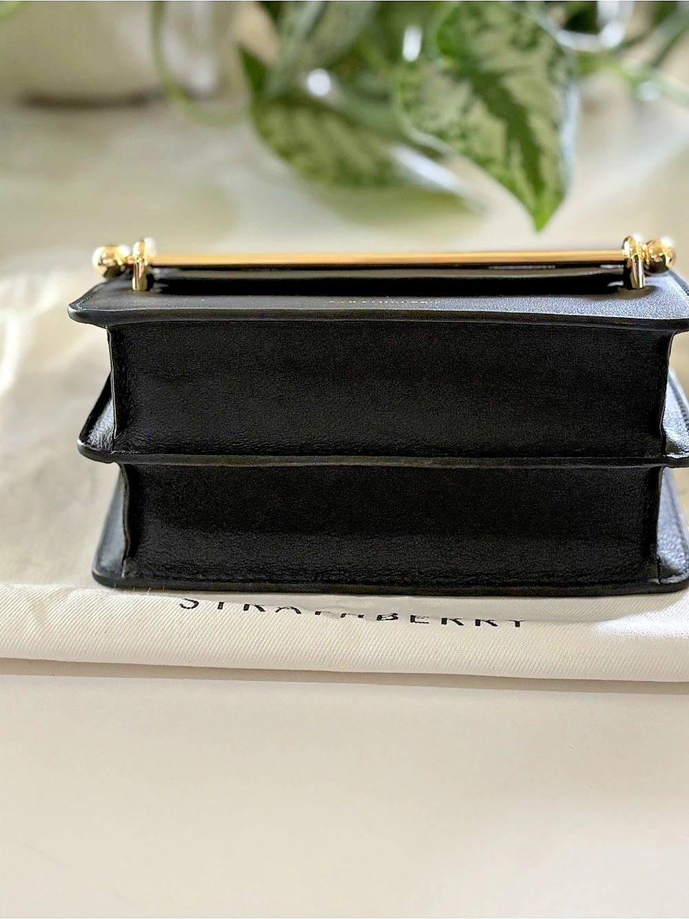 Strathberry East/West Mini Black Shoulder Bag NWT - Picture 4 of 9